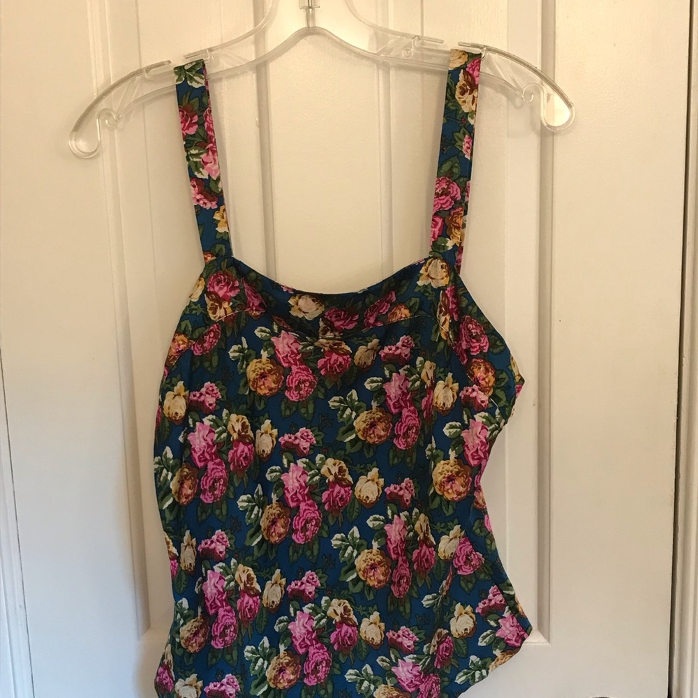 Victoria’s Secret Gold Label Vintage Cami Set Floral Rich Colors